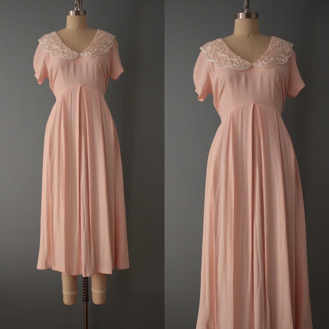 Ready to Ship Pink Floral Lace Tied Strap Empire Waist Maxi Dress