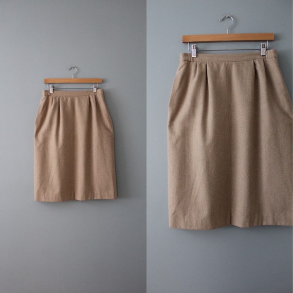 FAWN midi wool skirt | 1970s button back skirt | … - image 10