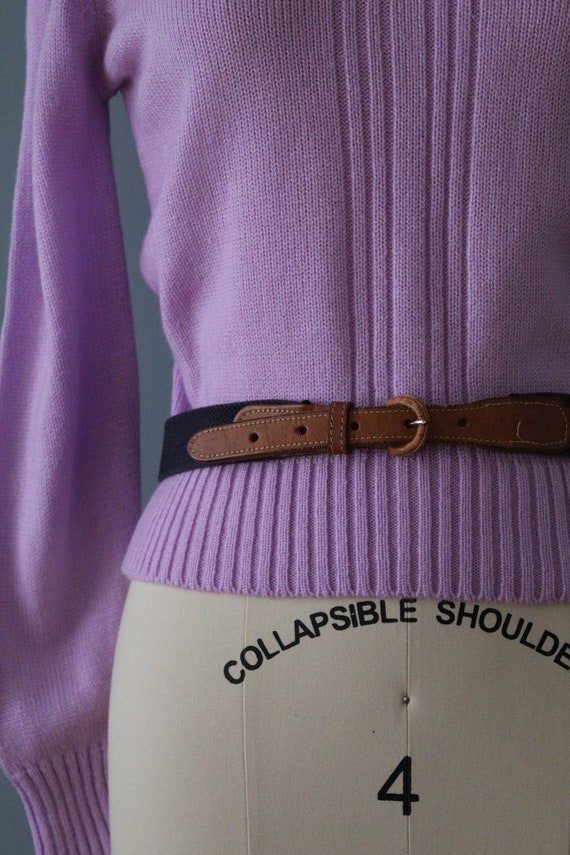 Calvin Klein canvas and leather belt | 1990s blue 