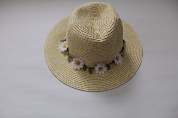 DAISIES fedora hat | straw fedora hat | daisy embe