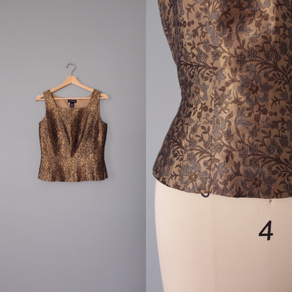 BROCADE silk corset top | brocade tapestry corset