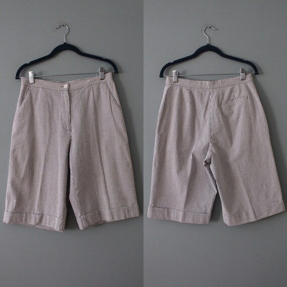 vintage seersucker shorts | 90s Studio Works shor… - image 7