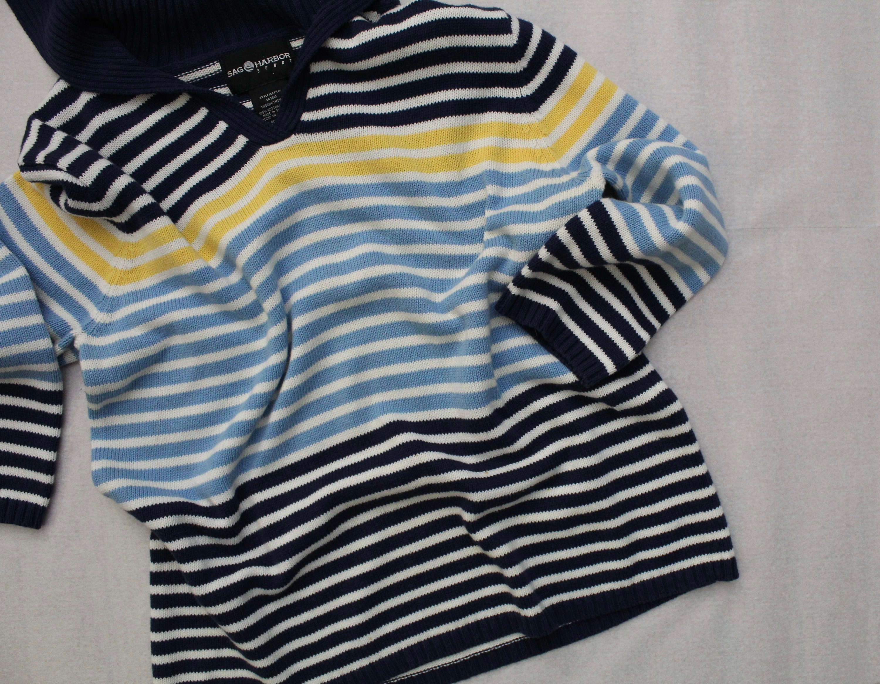 Sailor Collar Sweater in Navy Blue