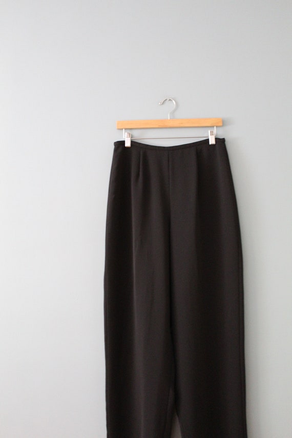 wide black pants | 90s Marie St. Claire pants - image 4