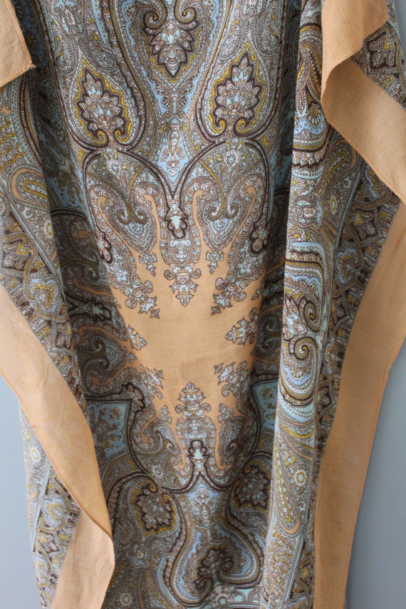 BOHO ornament shawl | caramel beige whimsical sha… - image 8