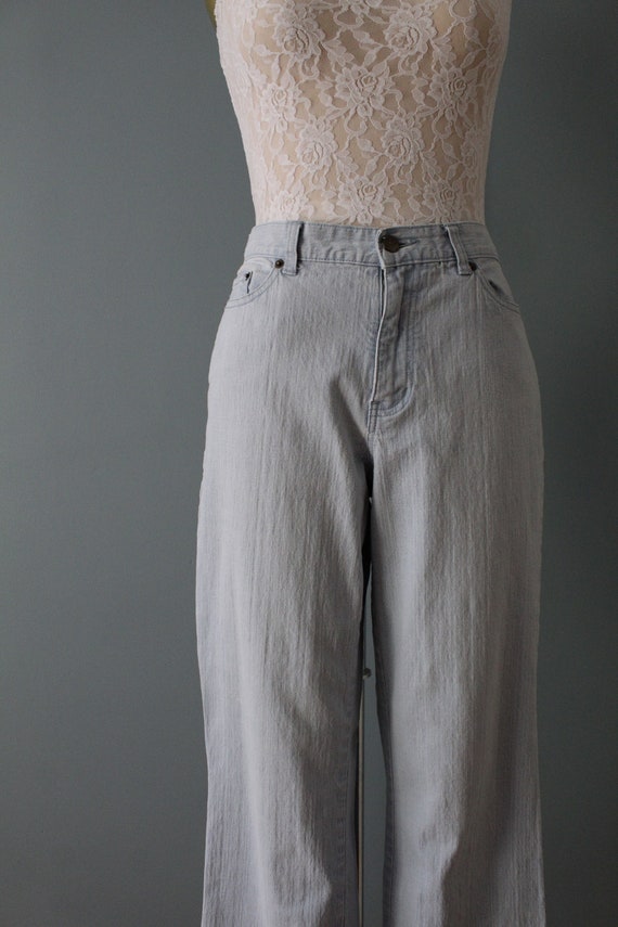 white wash flared jeans | 90s NY Jeans distressed… - image 3