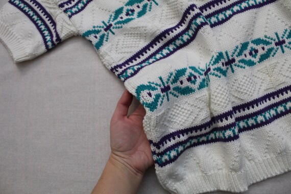 FAIR ISLE pullover sweater | 80s 90s nwt new old … - image 10