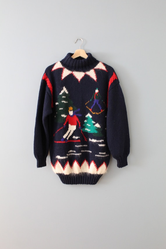 ICE SKATERS mohair wool sweater | 1980s Michelle … - image 3