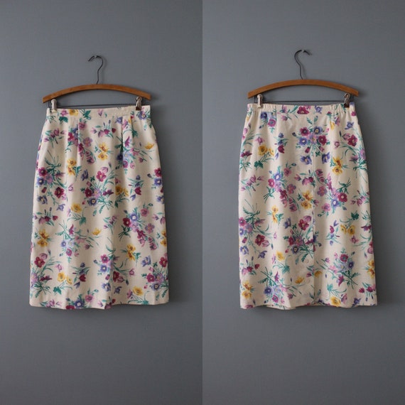 BOTANICAL midi skirt | 1970s cottage core botanic… - image 5