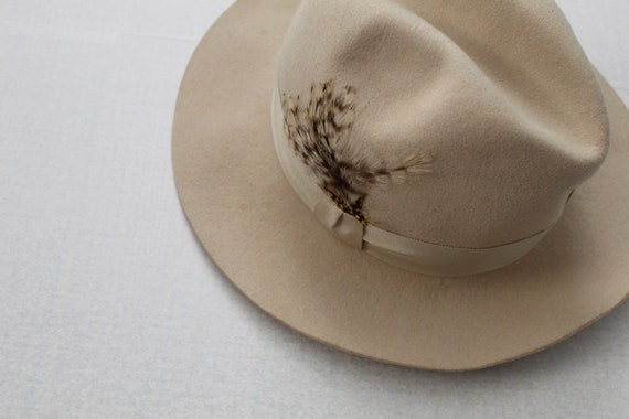 FEATHER wool fedora hat | 1990s dark academia fed… - image 6