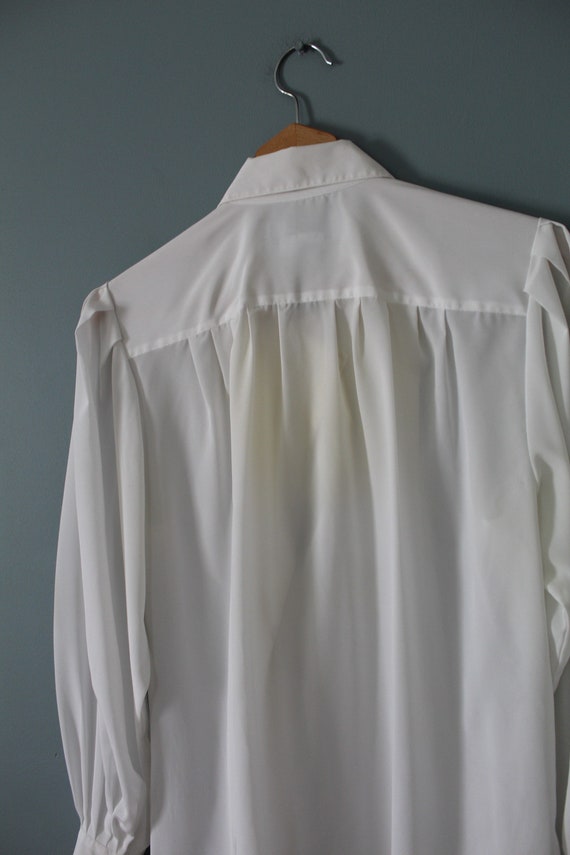 imperfect poet blouse | porcelain white pleated b… - image 9