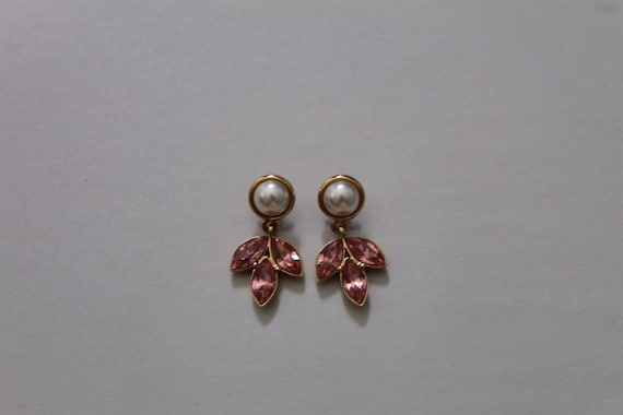 NAPIER dangle earrings | large pearls earrings | r