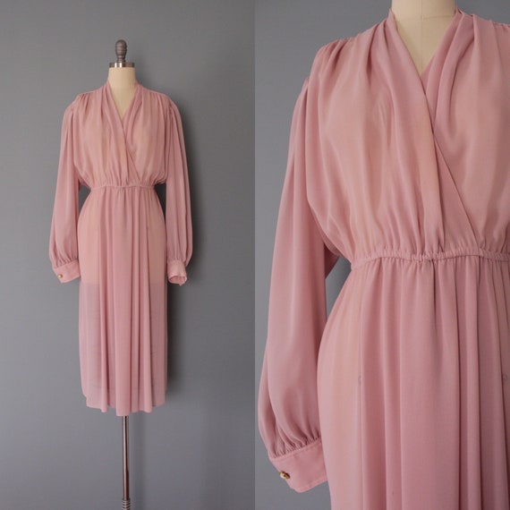 ANTIQUE rose dress | grecian pleated dress | roman