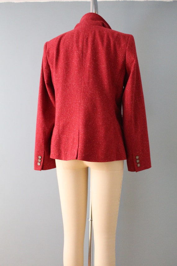 BRICK red wool blazer | 90s LLBean jacket | marbl… - image 8