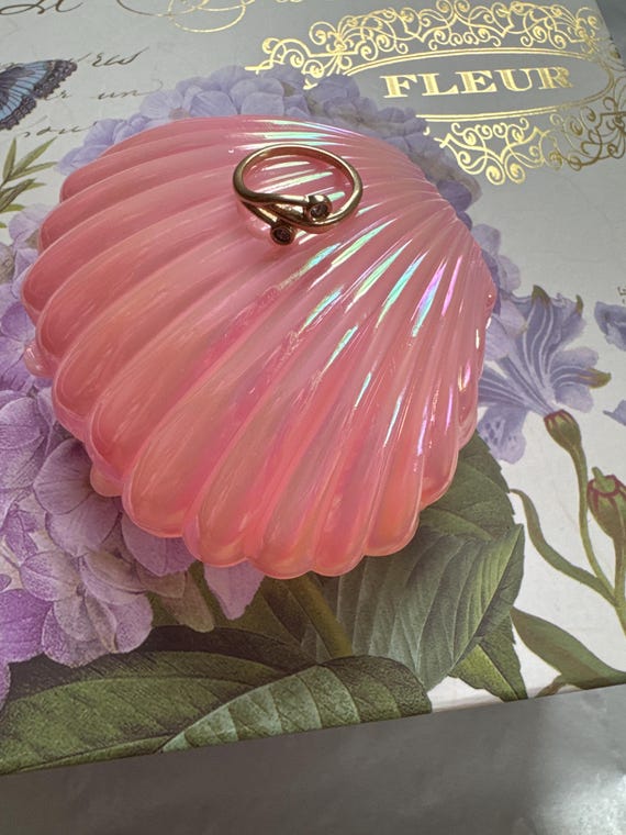 Avon ring | 1980s solid brass ring | clear rhines… - image 9