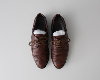 Italian oxford shoes | dark whiskey leather oxfords | spectator lace up leather shoes