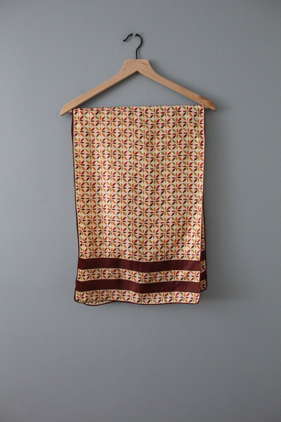 1960s silk scarf | autumnal silk scarf | mod prin… - image 2