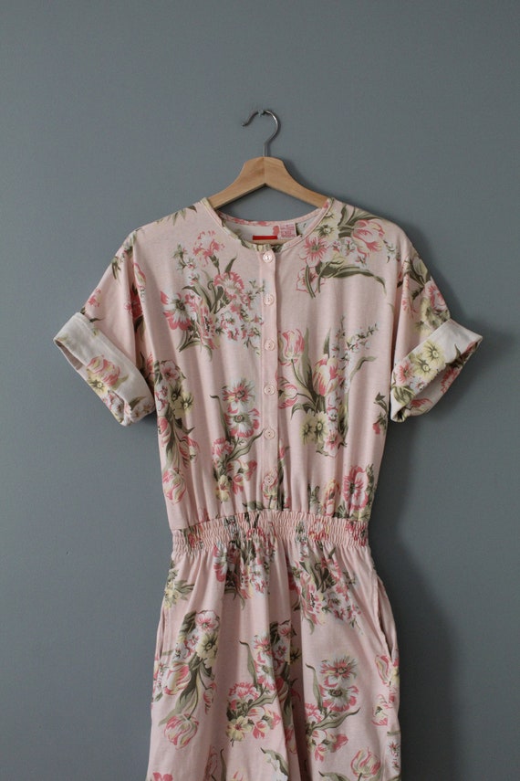 vintage soft cotton romper | spring tulips flower… - image 8