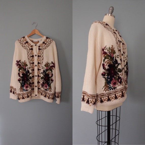 BOTANICAL garden cardigan | hand-knitted boucle ca