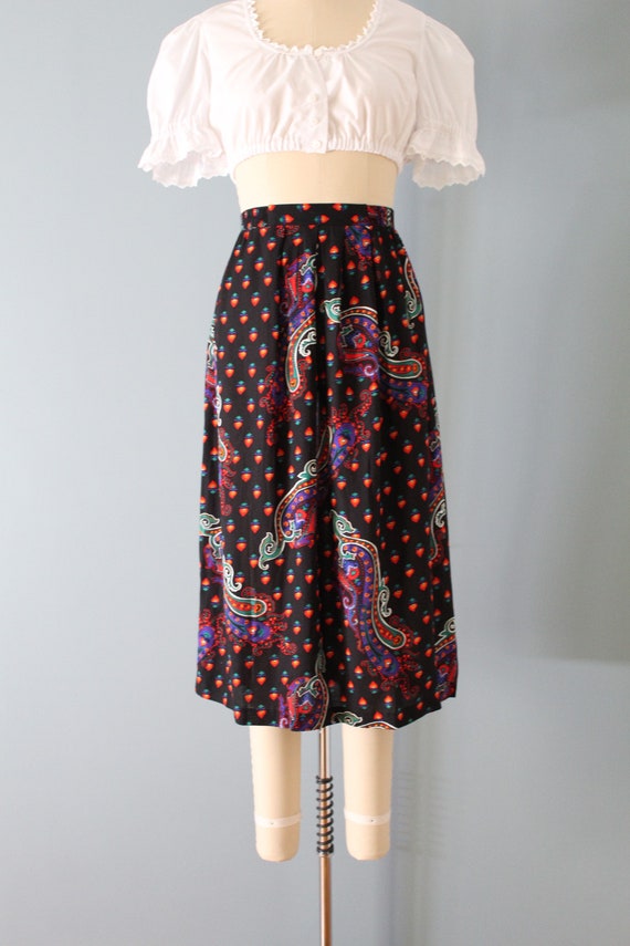 BOHEMIAN midi skirt | whimsical paisley summer sk… - image 2