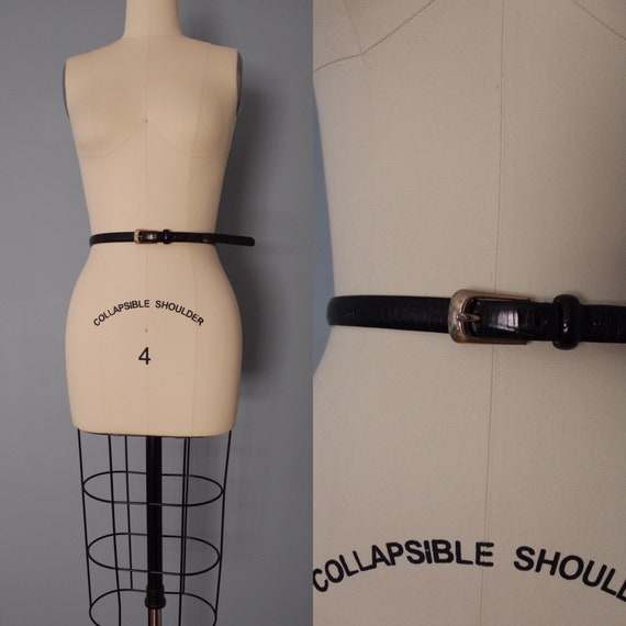 Ralph Lauren belt | skinny leather belt | dark bro