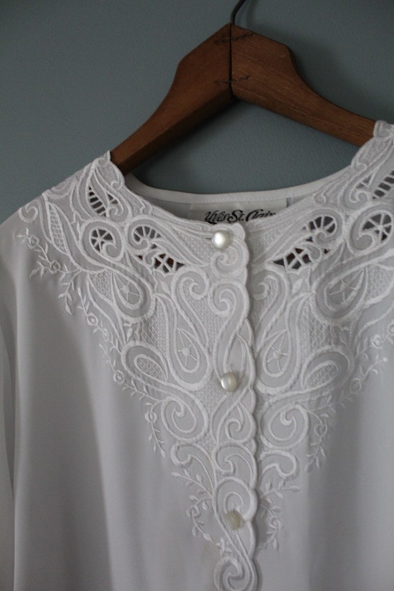 imperfect Victorian inspired lace blouse | porcel… - image 4