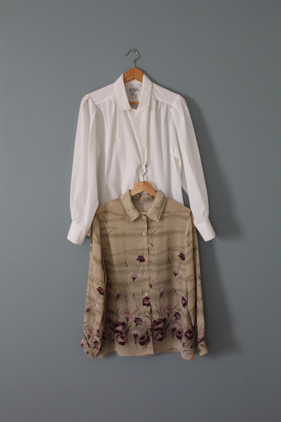 imperfect poet blouse | porcelain white pleated b… - image 3