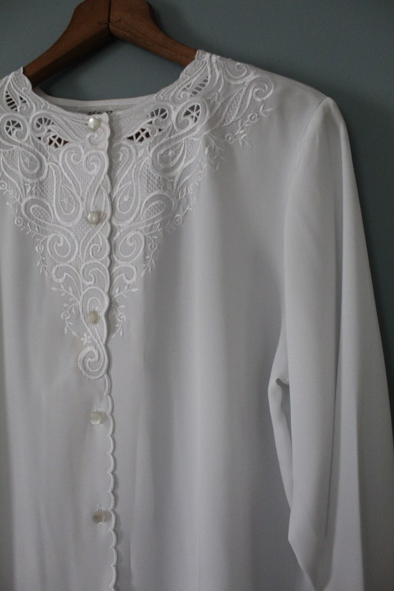 imperfect Victorian inspired lace blouse | porcel… - image 3