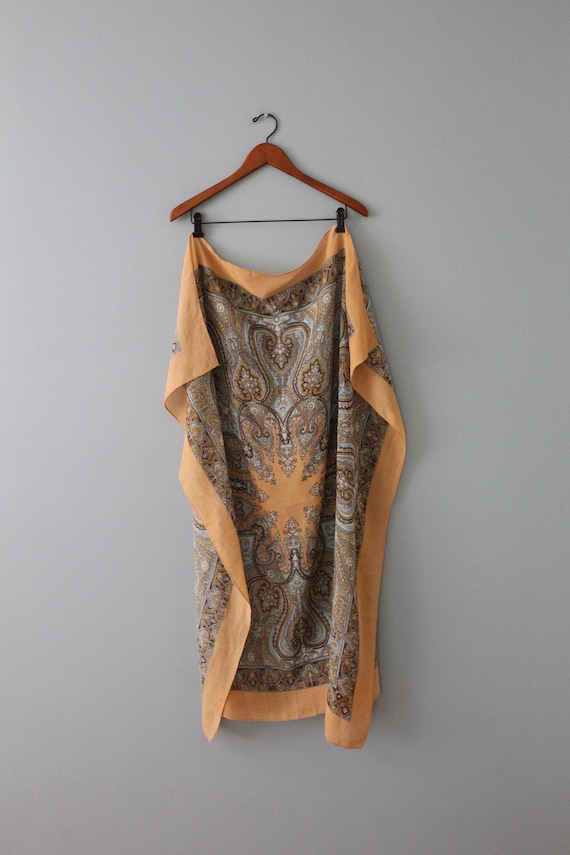 BOHO ornament shawl | caramel beige whimsical sha… - image 2