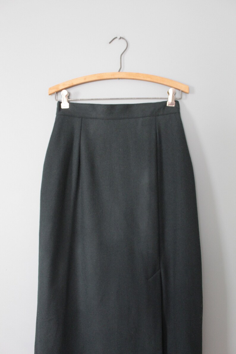1990s wool maxi skirt wool maxi skirt FOREST green wool skirt