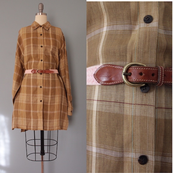 TEA rose belt | soft woven cinch belt | chestnut b