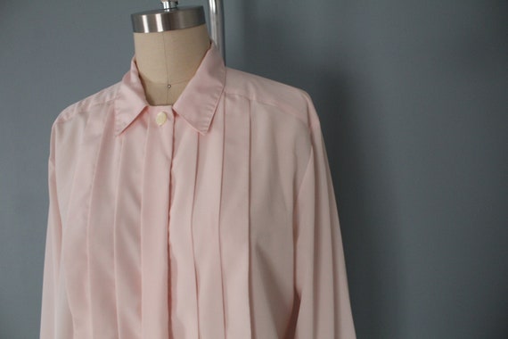 BALLET pink pleated poet blouse - image 6