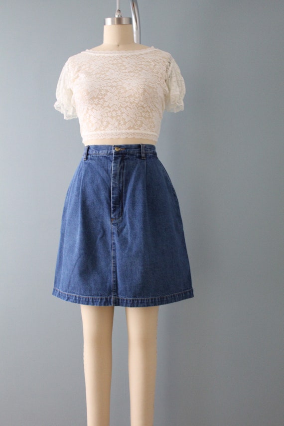 LV x YK Painted Dots Denim Mini Skirt - Ready-to-Wear 1AB7PH