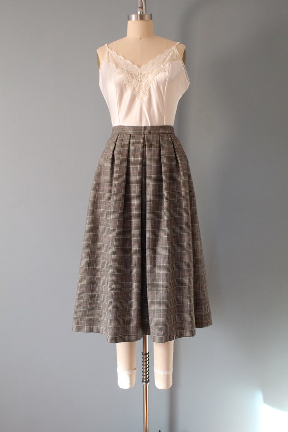 CHECKERED pleated skirt | 1970s tartan plaid check