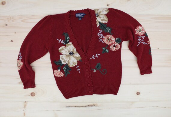 CRANBERRY Botanical Cardigan Herman Geist Cardigan Linen Cotton Hand Embroidered Botanical Cardigan Etsy