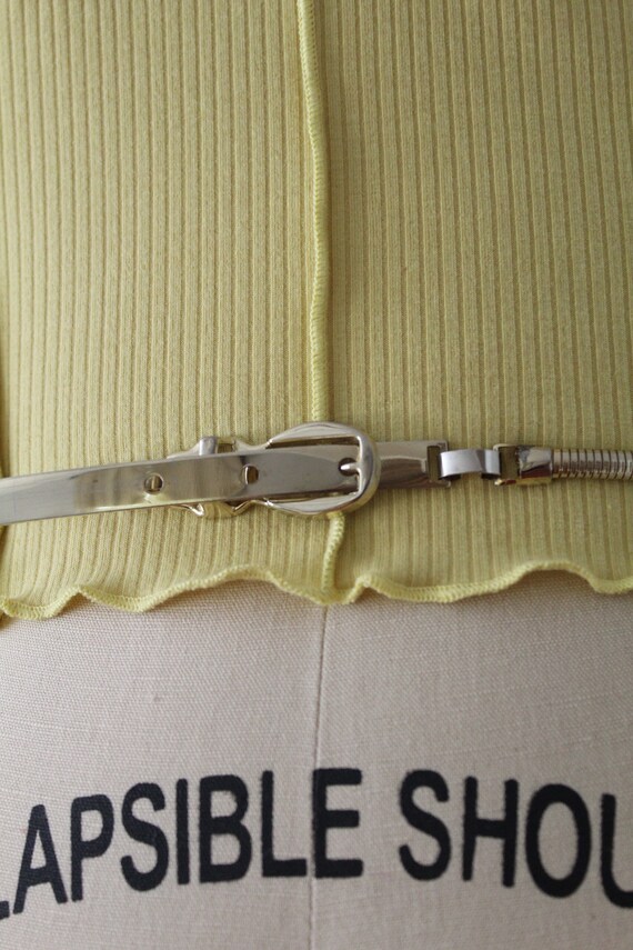 GOLD snake belt | 1970s elastic snake belt | thin 