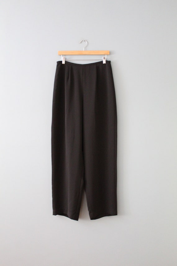 wide black pants | 90s Marie St. Claire pants - image 2