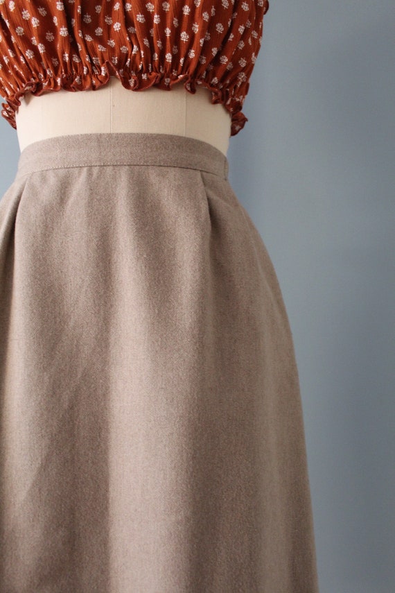 FAWN midi wool skirt | 1970s button back skirt | … - image 5