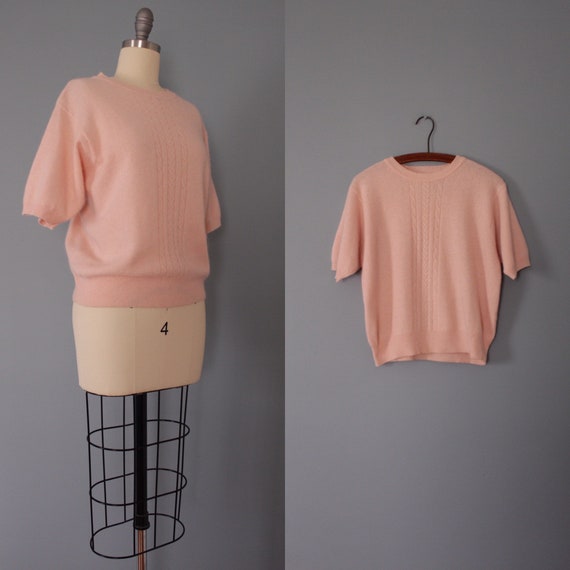 BLUSH pink sweater top | lambswool angora sweater