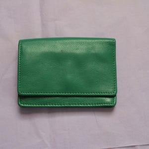 SHAMROCK green leather small key holder wallet