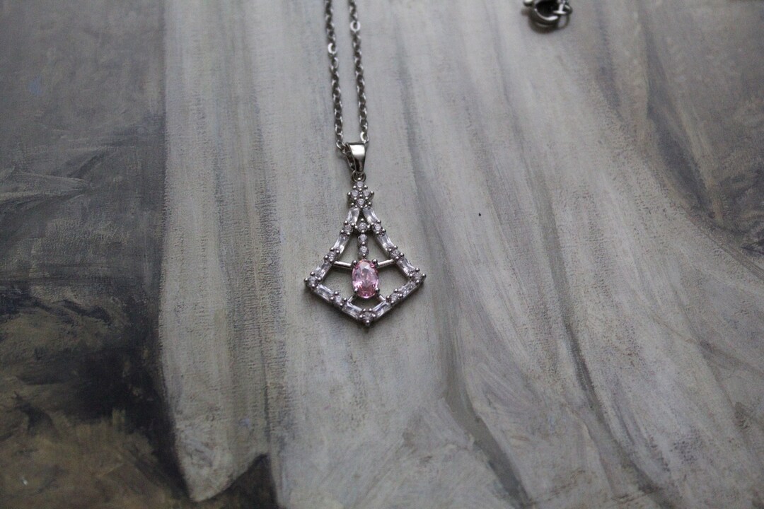 Art Deco Pink Statement Necklace main image 1