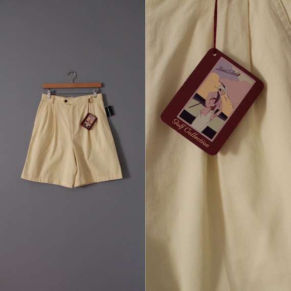 GOLF tap shorts | lemon yellow cotton shorts | new