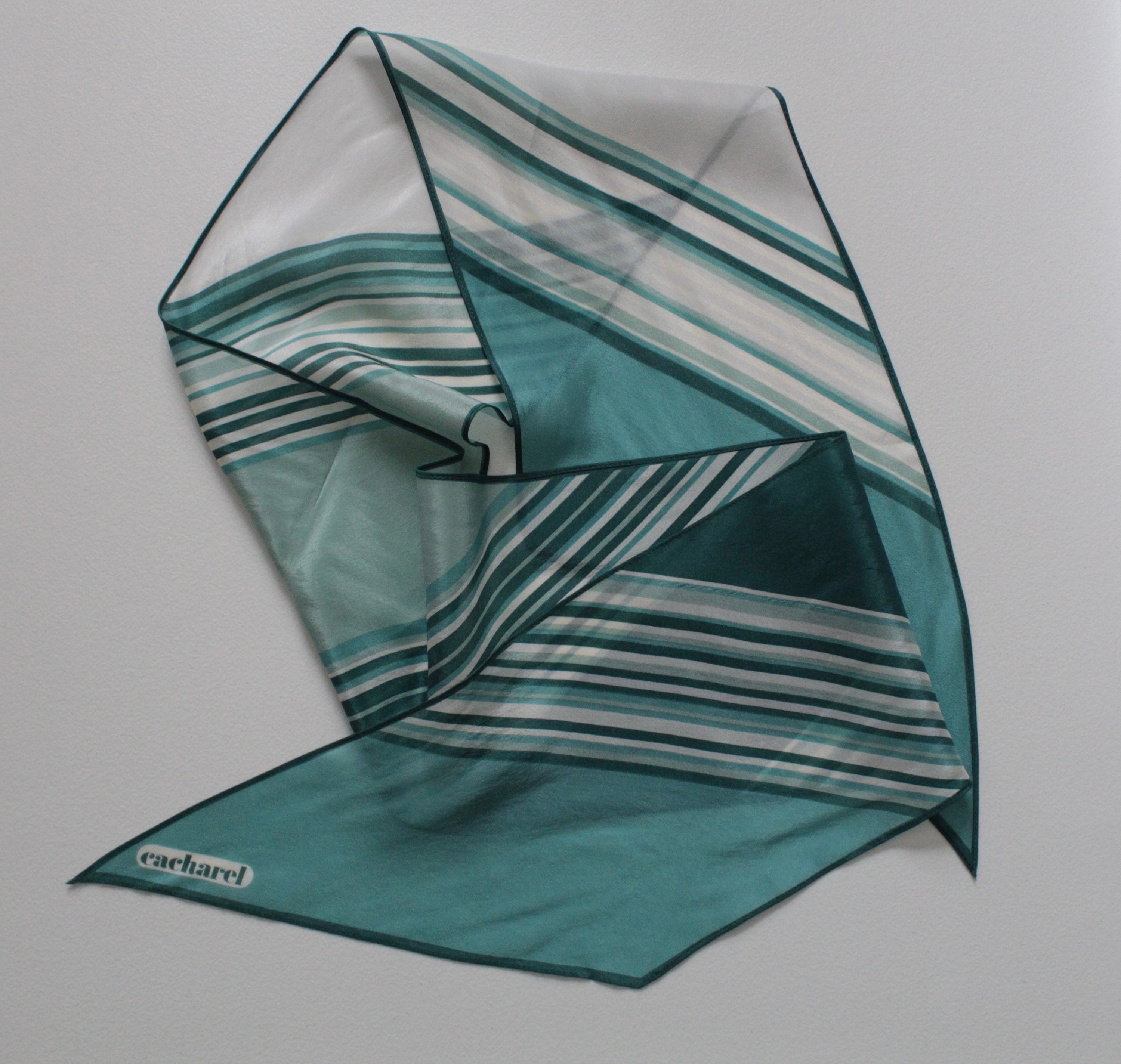 CACHAREL silk scarf sea green silk scarf designer silk | Etsy