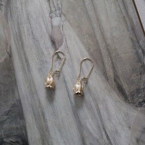 LILY OF THE Valley earrings Victorian Regency Poet earrings botanical woodland whimsical flower earrings image 3