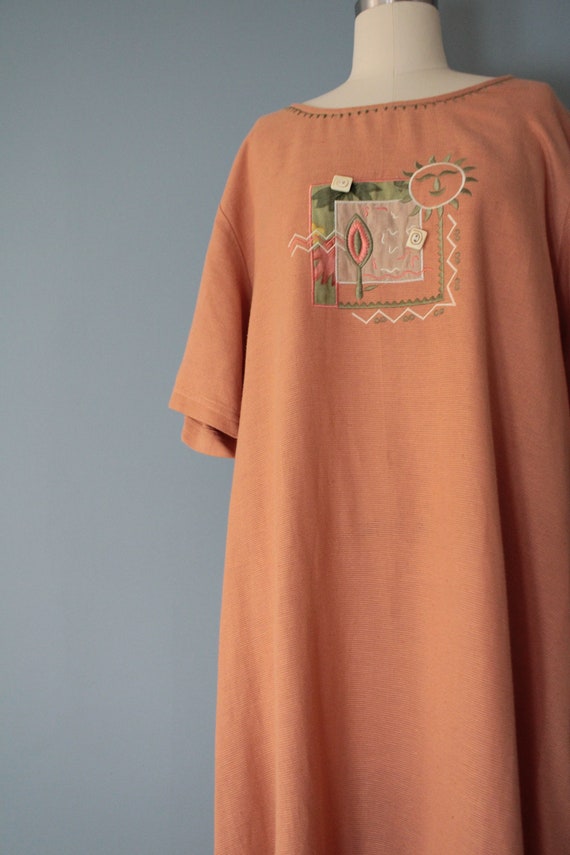 CLAY terracota artist dress | embroidered sun dre… - image 4