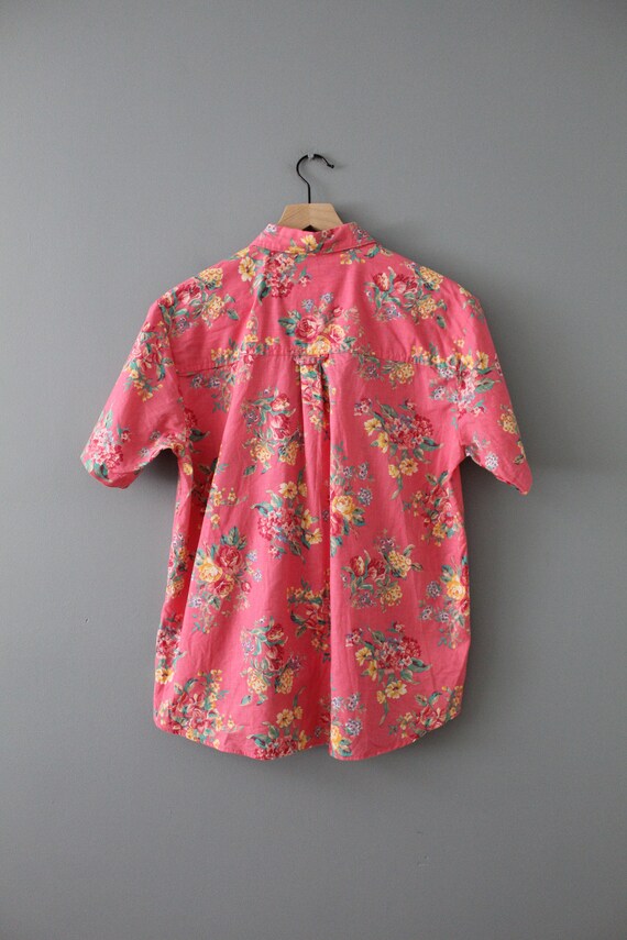 ROUGE pink cotton shirt | cottagecore roses shirt… - image 8