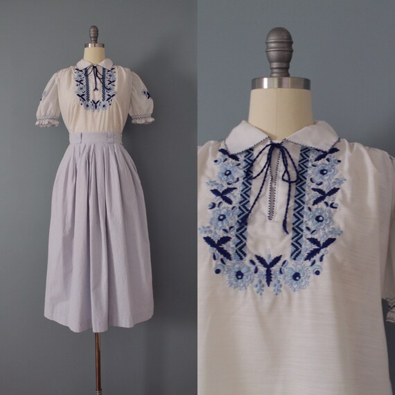 GERMAN embroidered folk blouse