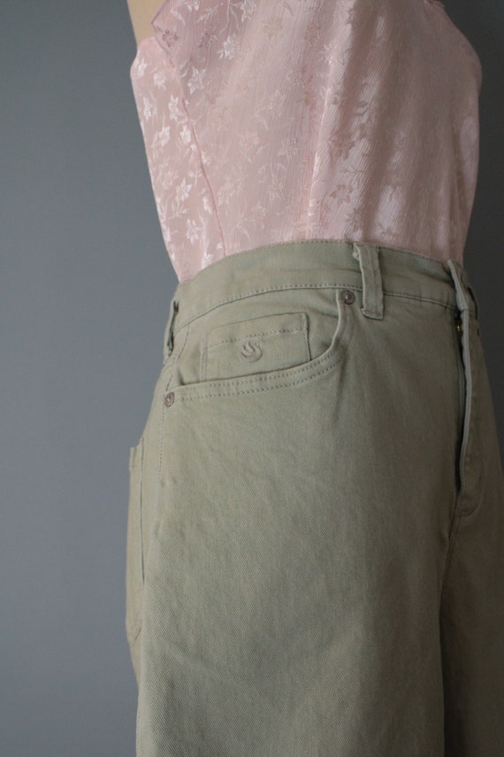 PISTASHIO green denim shorts | soft denim shorts … - image 3