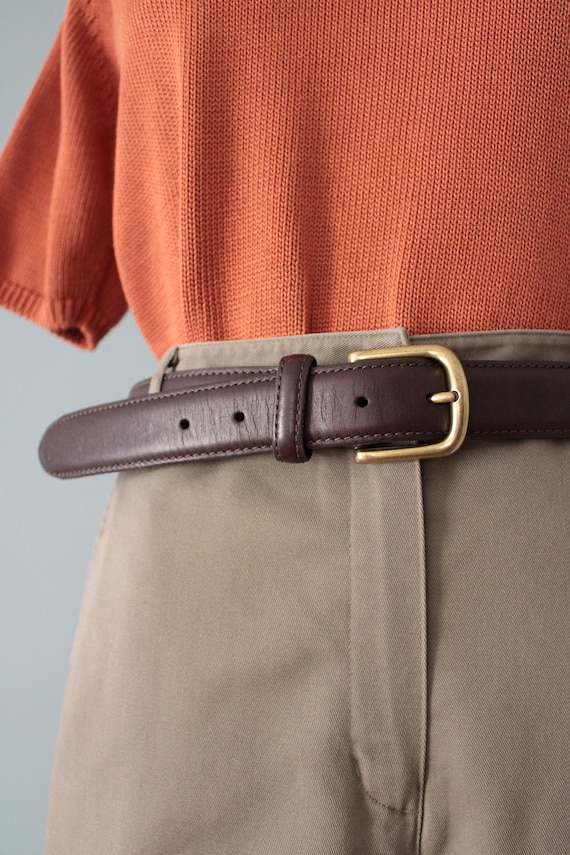 Mahogany leather LLBean belt