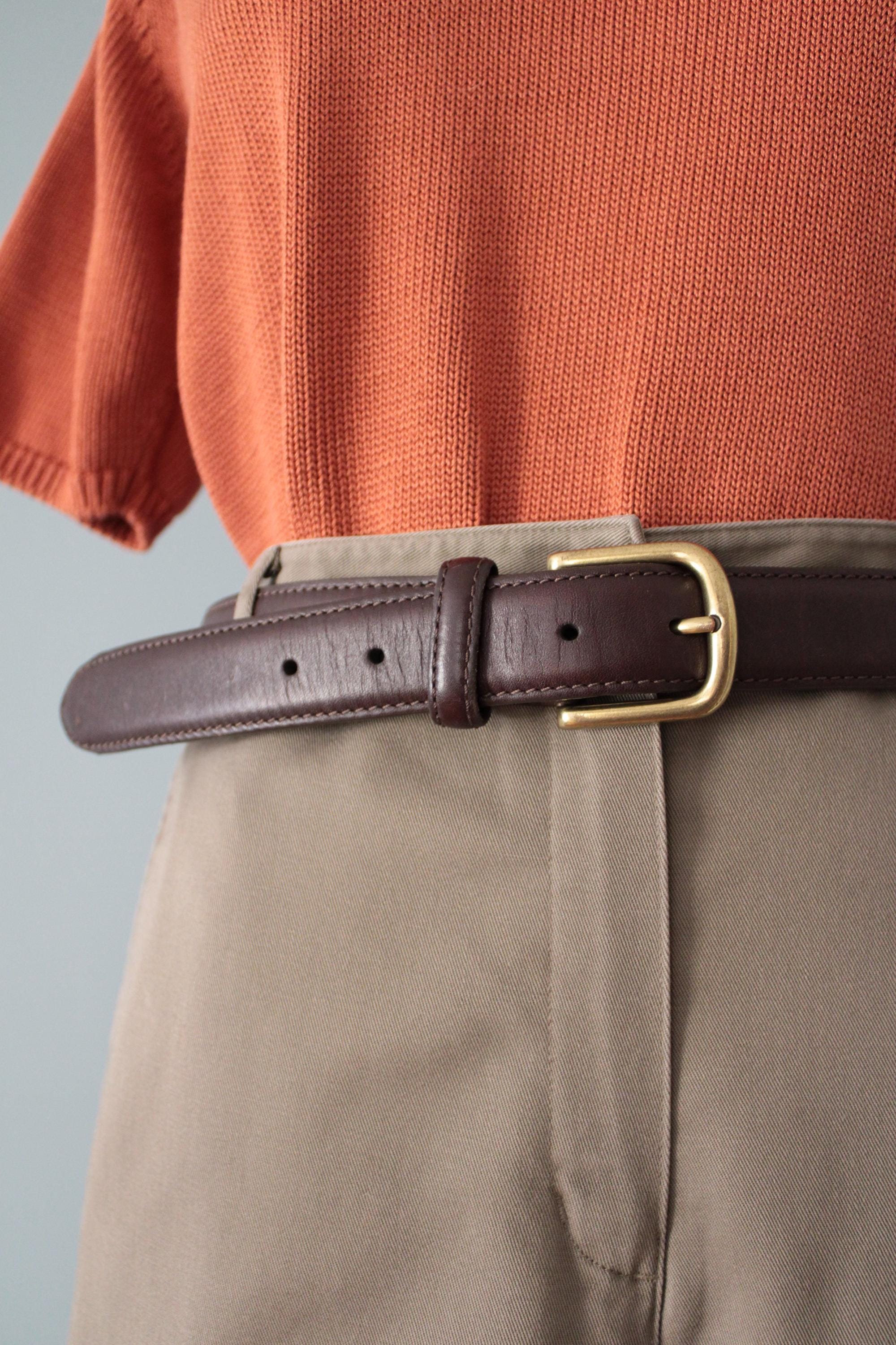 Mahogany Leather Llbean Belt - Etsy